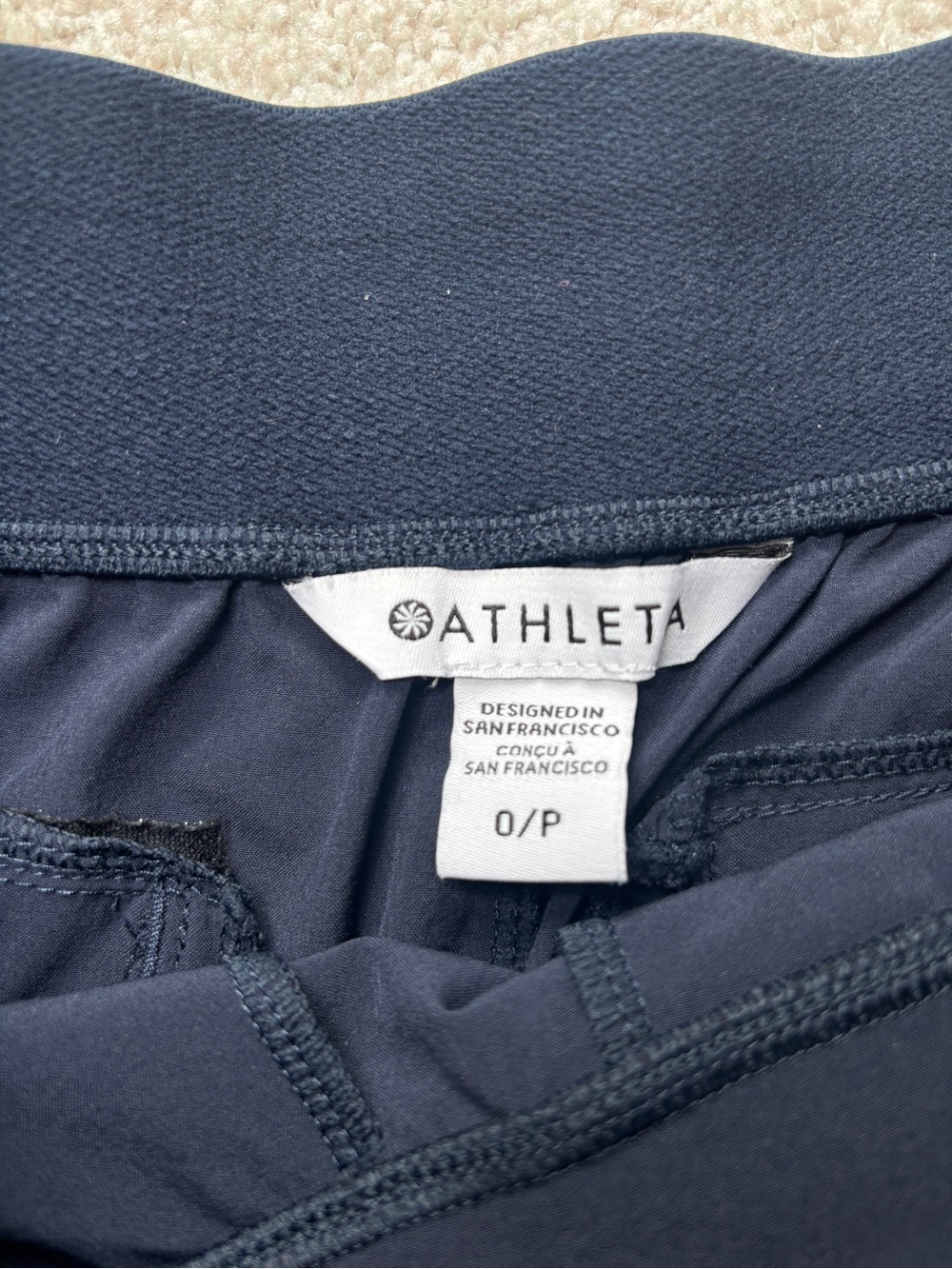 Athleta Brooklyn Heights High Rise Pleated Wide Leg Pant Navy Size 0 - Picture 4 of 11